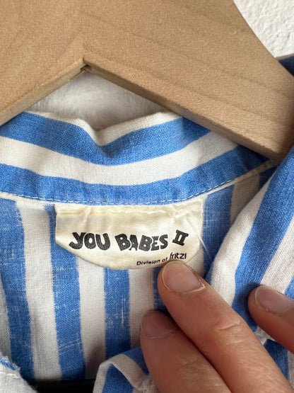 VINTAGE CUTOFF STRIPED CROP TOP