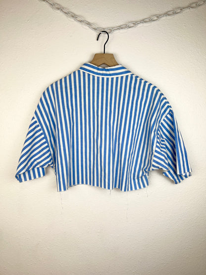 VINTAGE CUTOFF STRIPED CROP TOP