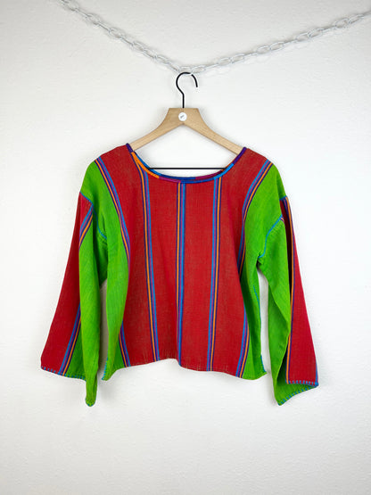 ARTISAN BELL SLEEVE COLOR BLOCK TOP