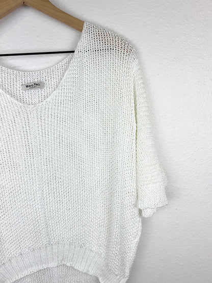 MEO MELI OVERSIZE OPEN KNIT TOP