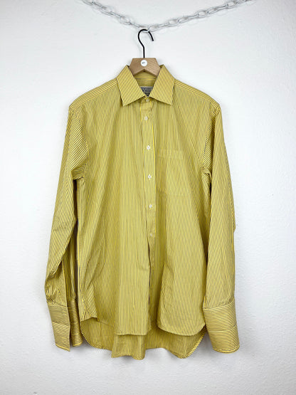 CHARLES TYRWHITT YELLOW STRIPED BUTTON DOWN