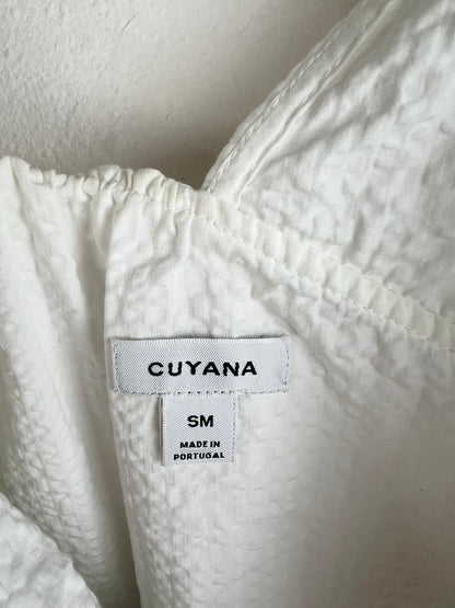 CUYANA SEERSUCKER FLOUNCE TOP