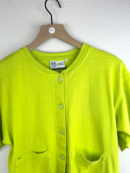 LIME GREEN BOXY SHORT SLEEVE TOP