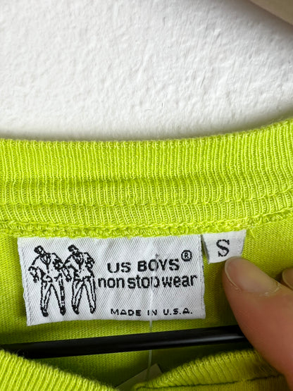 LIME GREEN BOXY SHORT SLEEVE TOP
