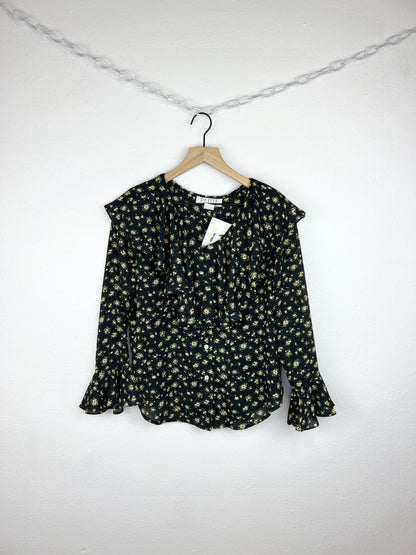 FLORAL RUFFLE BLOUSE