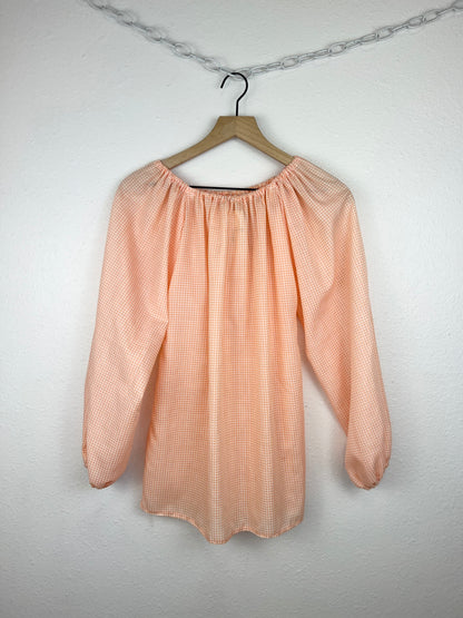 CREAMSICLE GINGHAM BLOUSE