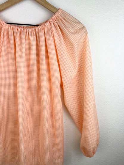 CREAMSICLE GINGHAM BLOUSE