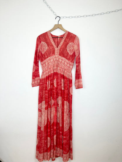 RED BOHO MAXI DRESS