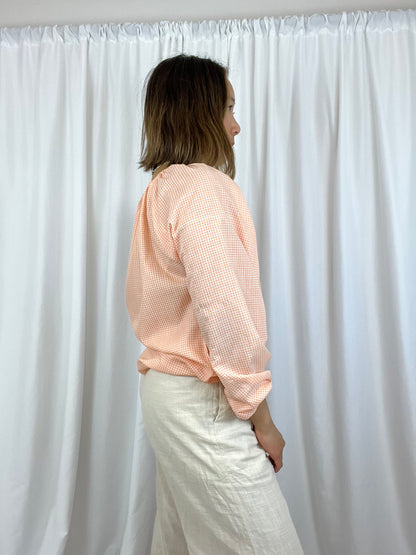 CREAMSICLE GINGHAM BLOUSE