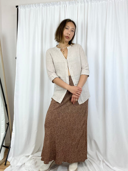 LINEN 3/4 SLEEVE BLOUSE