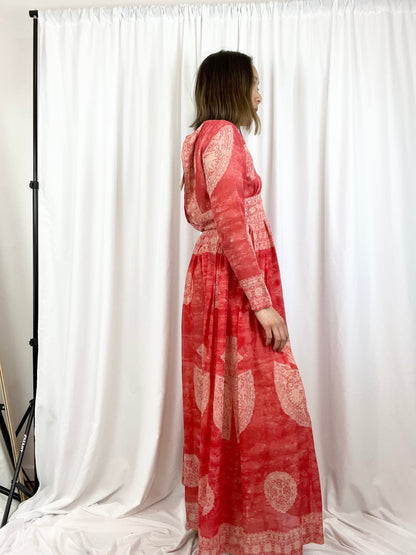 RED BOHO MAXI DRESS