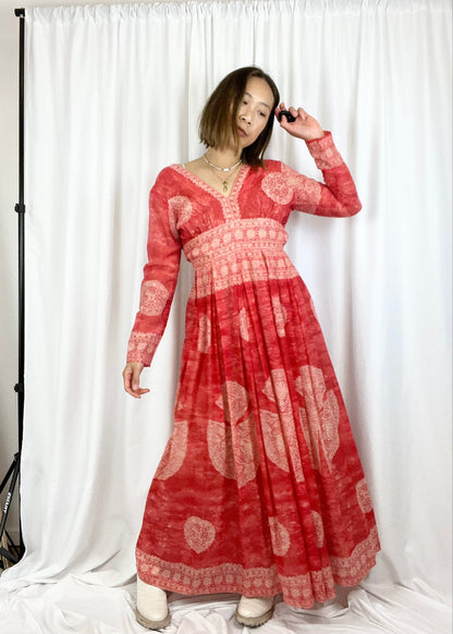 RED BOHO MAXI DRESS