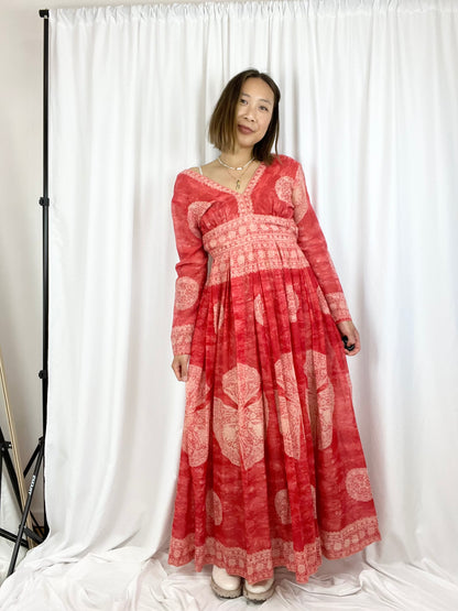 RED BOHO MAXI DRESS