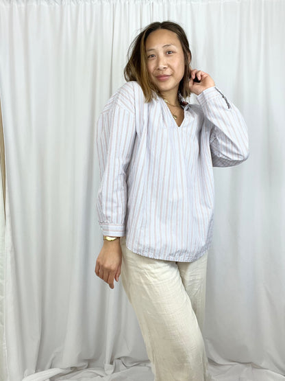 A SHIRT THING STRIPED PENELOPE TOP