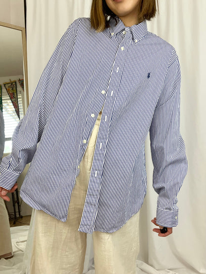 RALPH LAUREN STRIPED BUTTON DOWN