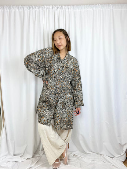LIZ CLAIBORNE PATTERNED BUTTON DOWN