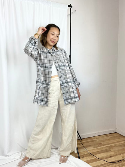 COLDWATER CREEK PLAID BUTTON DOWN