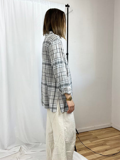 COLDWATER CREEK PLAID BUTTON DOWN