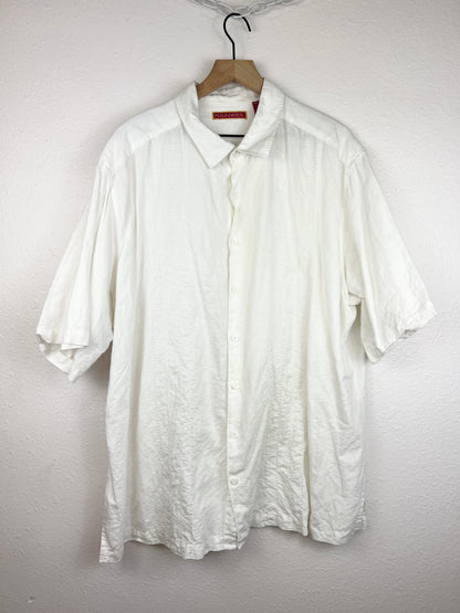 BOXY LINEN SHORT SLEEVE BUTTON DOWN