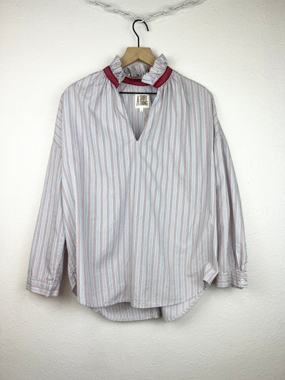 A SHIRT THING STRIPED PENELOPE TOP