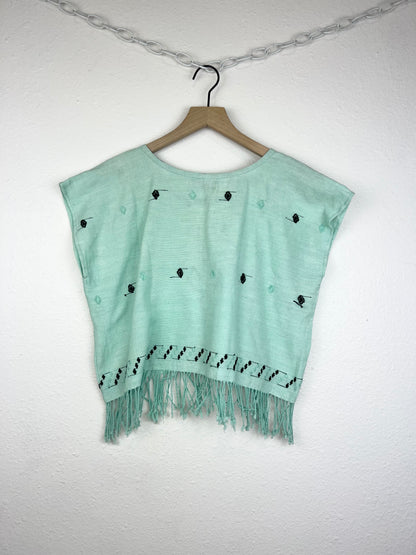 CASA TEXTIL EMBROIDERED FRINGE BLOUSE