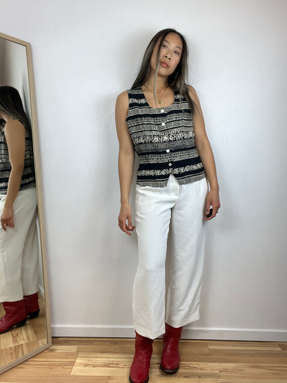 PATTERNED BOXY VEST