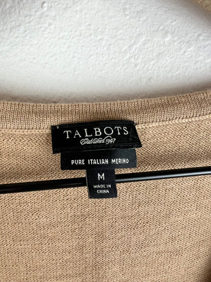 TALBOTS MERINO WOOL ARGYLE SWEATER VEST