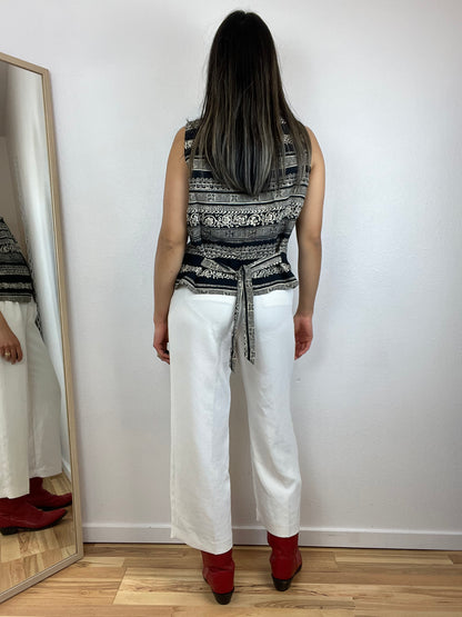 PATTERNED BOXY VEST