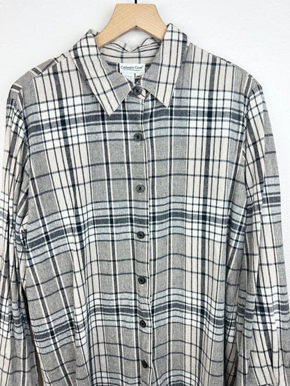 COLDWATER CREEK PLAID BUTTON DOWN