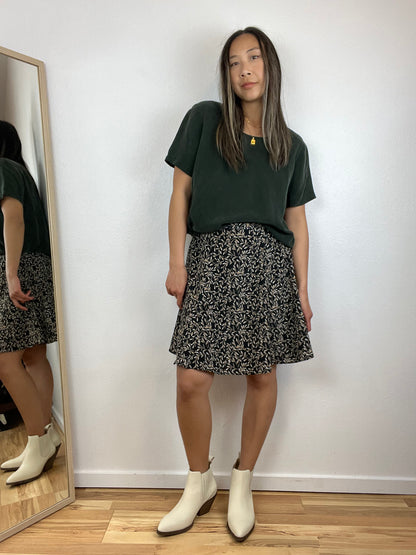 ABSTRACT FOLIAGE MINI SKIRT