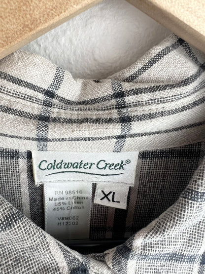 COLDWATER CREEK PLAID BUTTON DOWN