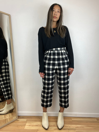 PENDLETON B&W PLAID TROUSERS