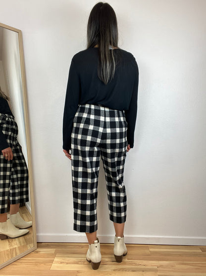 PENDLETON B&W PLAID TROUSERS
