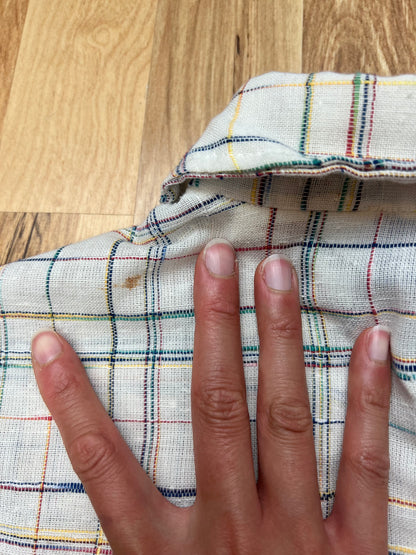 1970/80s JCPENNY RAINBOW PLAID BUTTON UP
