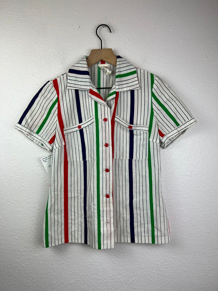 Vintage Striped Button Up