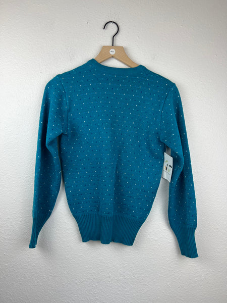 Vintage Meister Blue Hearts Sweater