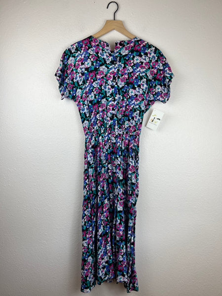 90s Floral Midi Dress