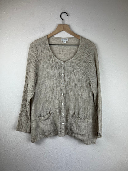 Pure Jill Textured Linen Chore Top