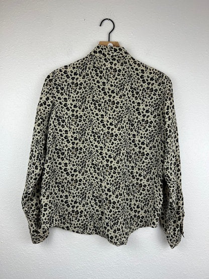 Vintage Silky Cheetah Print Top