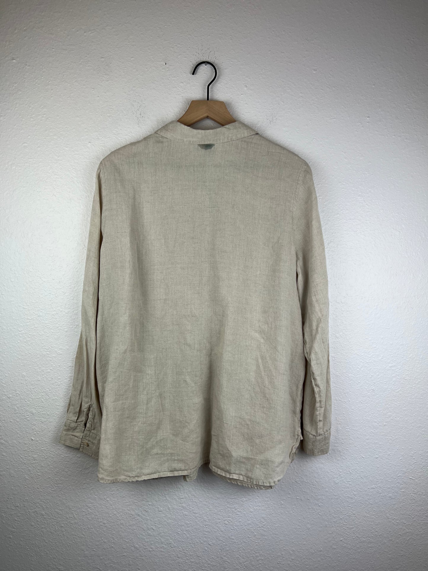 J. Jill Linen Long Sleeve Button Up Top