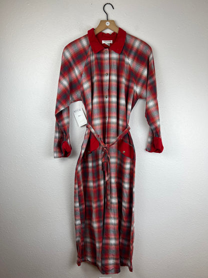Jones New York Plaid Button Up Dress