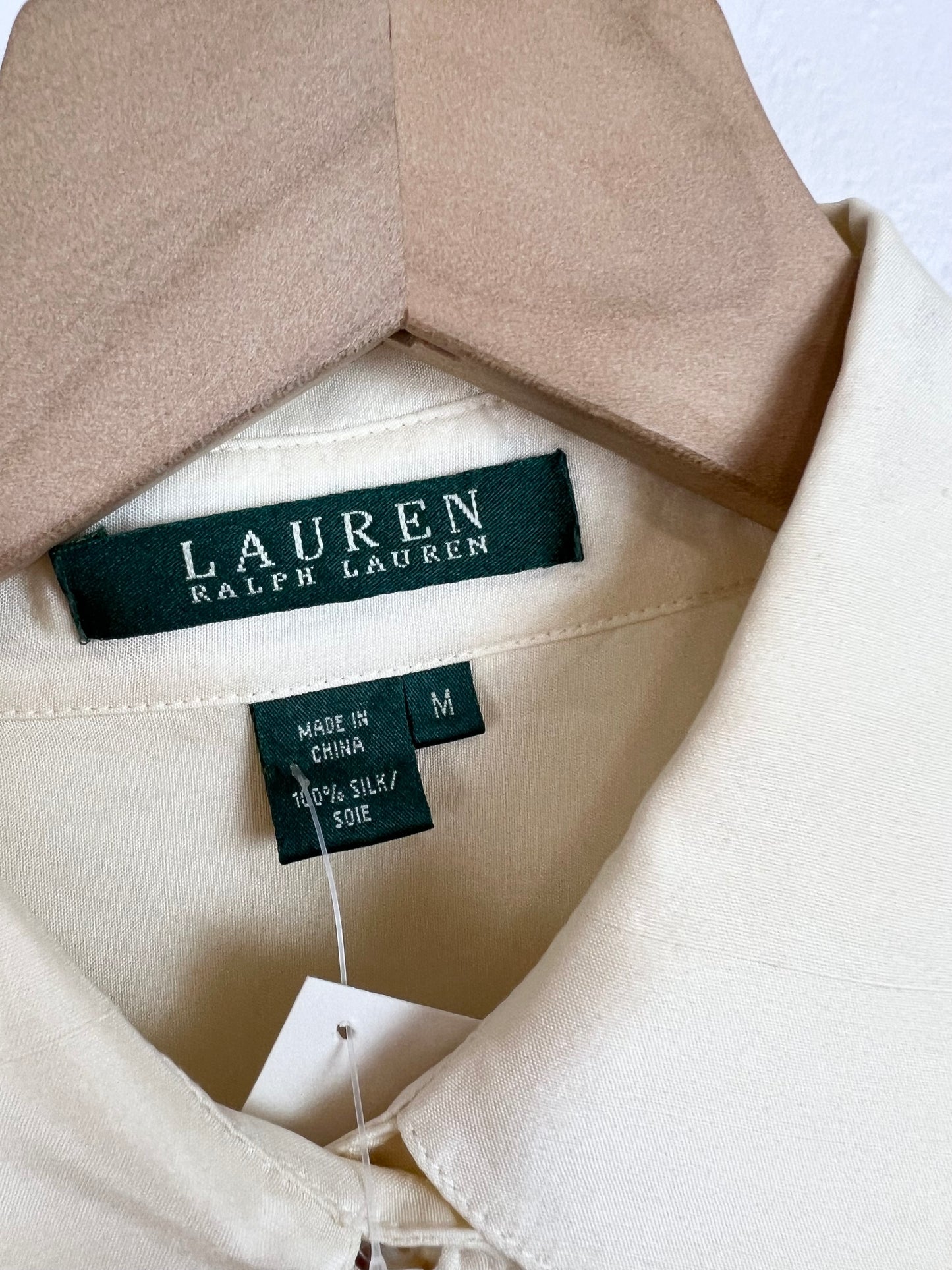 RALPH LAUREN SILK LONG SLEEVE TOP