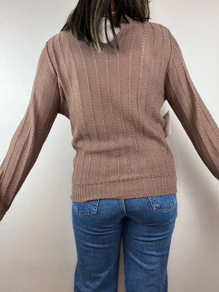 High Neck Knit Sweater Top