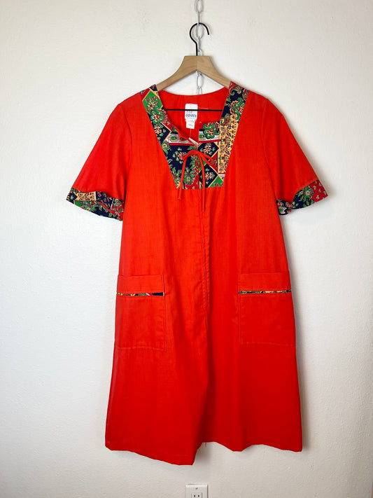 1970s ZIP UP NIGHTGOWN DRESS