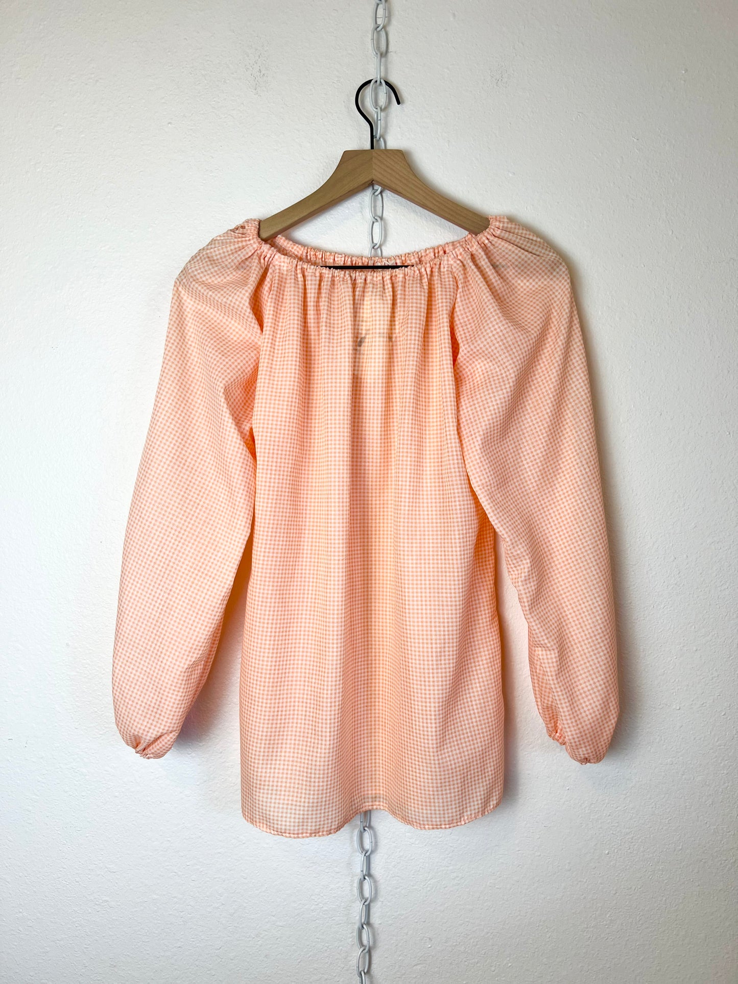 CREAMSICLE GINGHAM BLOUSE