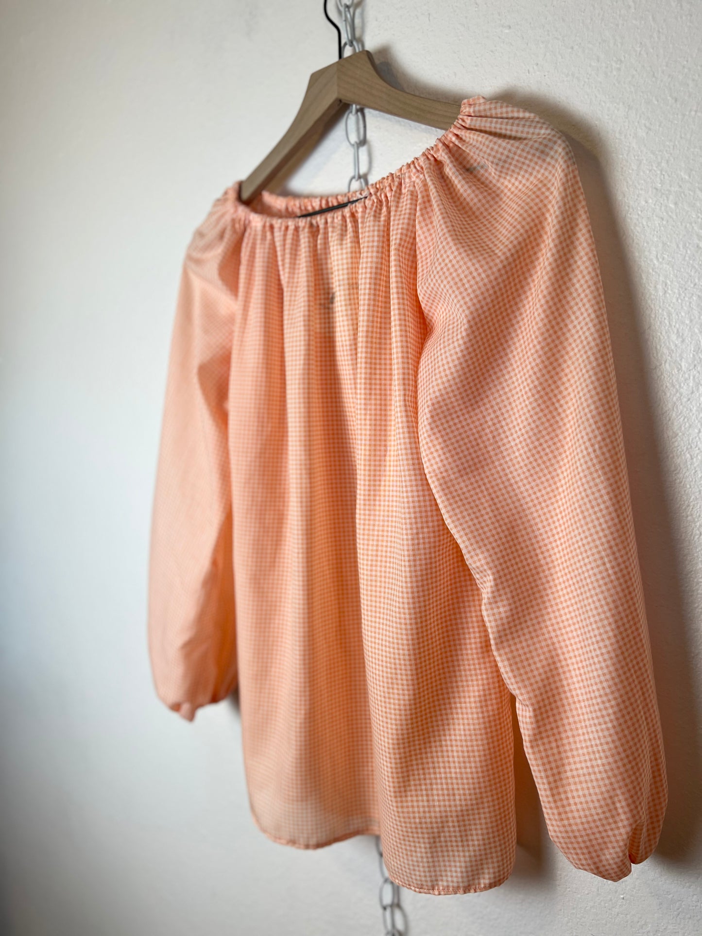 CREAMSICLE GINGHAM BLOUSE