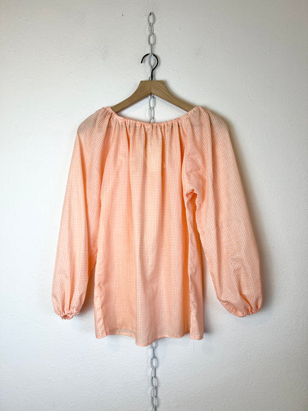 CREAMSICLE GINGHAM BLOUSE