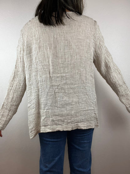 Pure Jill Textured Linen Chore Top