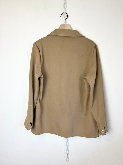 VINTAGE TAN BUTTON UP SHACKET