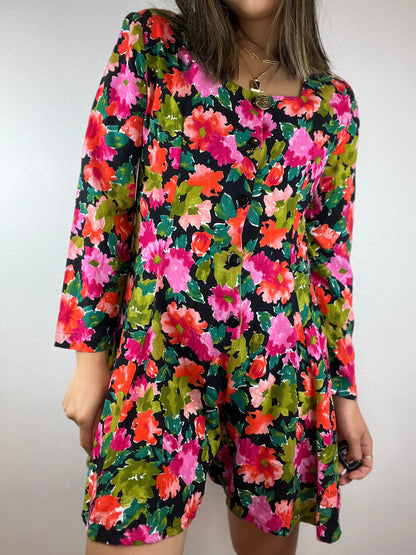 Rampage Watercolor Floral Romper